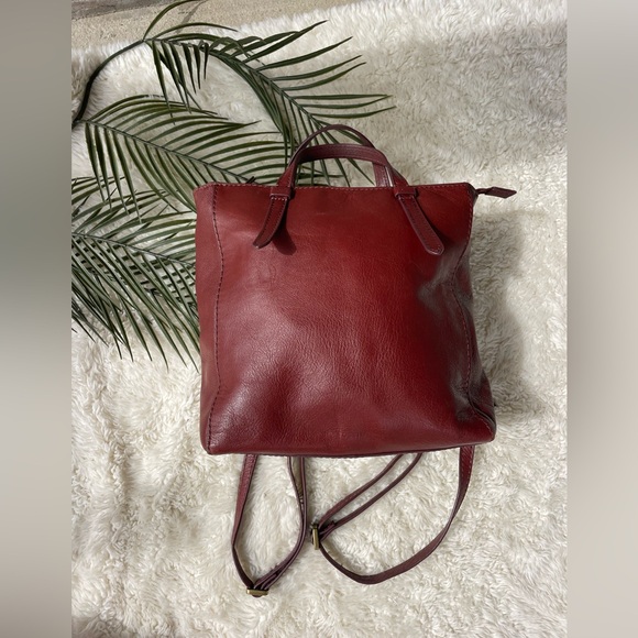 FOSSIL Leather multiway backpack handbag - Picture 8 of 16